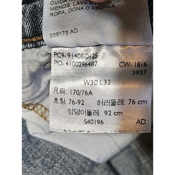 Levis Signature Jeans Mens 30x32 Blue Relaxed Straight Leg Denim Dark Wash - Picture 5 of 12